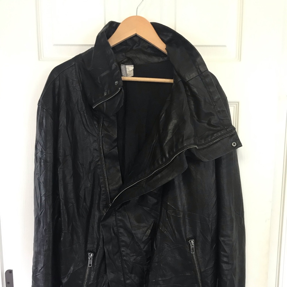 Divided Black Faux Leather Jacket - Picture 4 of 7
